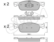 Bremsbelagsatz, Scheibenbremse Vorderachse CIFAM 822-1109-0