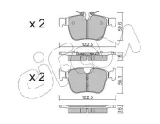 Bremsbelagsatz, Scheibenbremse CIFAM 822-1122-0