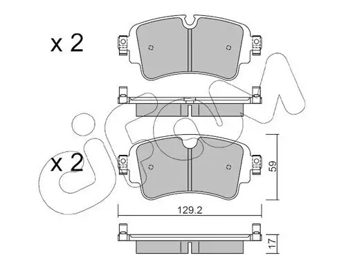 Bremsbelagsatz, Scheibenbremse Hinterachse CIFAM 822-1129-0 Bild Bremsbelagsatz, Scheibenbremse Hinterachse CIFAM 822-1129-0