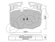 Bremsbelagsatz, Scheibenbremse Vorderachse CIFAM 822-1146-0