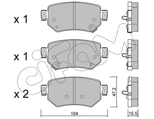 Bremsbelagsatz, Scheibenbremse Hinterachse CIFAM 822-1159-0