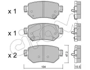 Bremsbelagsatz, Scheibenbremse CIFAM 822-1159-0