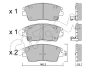 Bremsbelagsatz, Scheibenbremse CIFAM 822-1164-0