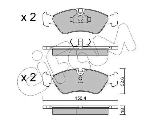 Bremsbelagsatz, Scheibenbremse Vorderachse CIFAM 822-117-0