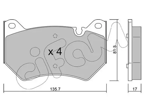 Bremsbelagsatz, Scheibenbremse CIFAM 822-1170-0 Bild Bremsbelagsatz, Scheibenbremse CIFAM 822-1170-0