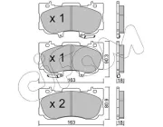 Bremsbelagsatz, Scheibenbremse CIFAM 822-1183-0