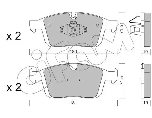 Bremsbelagsatz, Scheibenbremse CIFAM 822-1188-0 Bild Bremsbelagsatz, Scheibenbremse CIFAM 822-1188-0