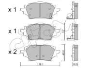 Bremsbelagsatz, Scheibenbremse Hinterachse CIFAM 822-1228-0