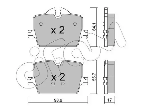 Bremsbelagsatz, Scheibenbremse CIFAM 822-1265-0