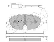 Bremsbelagsatz, Scheibenbremse CIFAM 822-1280-0