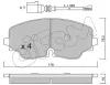 Bremsbelagsatz, Scheibenbremse Vorderachse CIFAM 822-1316-0