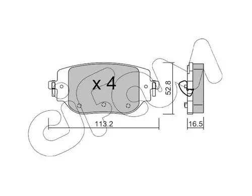 Bremsbelagsatz, Scheibenbremse Hinterachse CIFAM 822-1346-0 Bild Bremsbelagsatz, Scheibenbremse Hinterachse CIFAM 822-1346-0