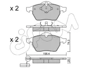 Bremsbelagsatz, Scheibenbremse Vorderachse CIFAM 822-181-2