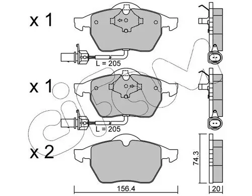 Bremsbelagsatz, Scheibenbremse CIFAM 822-181-3 Bild Bremsbelagsatz, Scheibenbremse CIFAM 822-181-3