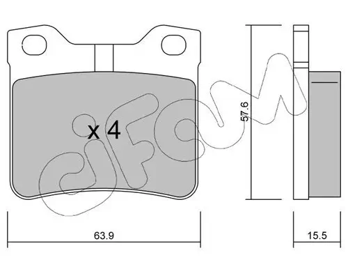 Bremsbelagsatz, Scheibenbremse Hinterachse CIFAM 822-192-1 Bild Bremsbelagsatz, Scheibenbremse Hinterachse CIFAM 822-192-1