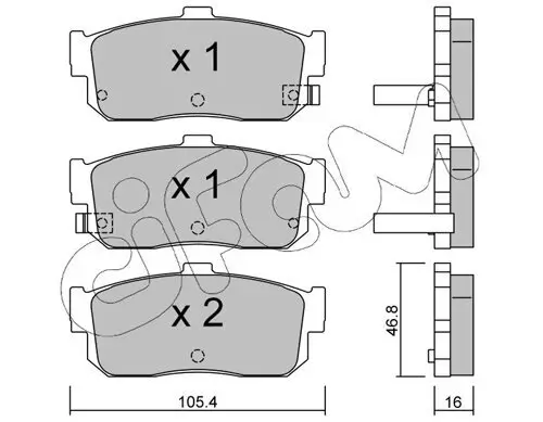 Bremsbelagsatz, Scheibenbremse CIFAM 822-193-1 Bild Bremsbelagsatz, Scheibenbremse CIFAM 822-193-1