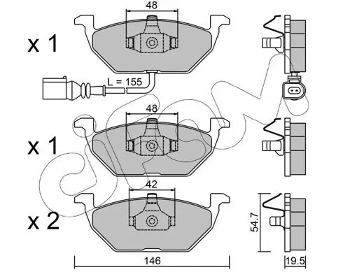 Bremsbelagsatz, Scheibenbremse CIFAM 822-211-2