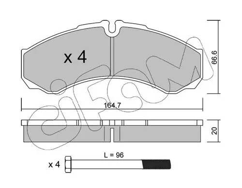 Bremsbelagsatz, Scheibenbremse CIFAM 822-212-0