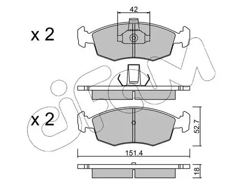 Bremsbelagsatz, Scheibenbremse CIFAM 822-274-3