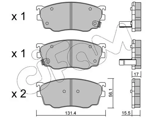 Bremsbelagsatz, Scheibenbremse Vorderachse CIFAM 822-301-0 Bild Bremsbelagsatz, Scheibenbremse Vorderachse CIFAM 822-301-0
