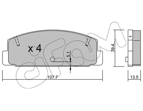 Bremsbelagsatz, Scheibenbremse CIFAM 822-302-0