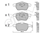 Bremsbelagsatz, Scheibenbremse Vorderachse CIFAM 822-314-1