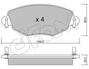 Bremsbelagsatz, Scheibenbremse Vorderachse CIFAM 822-318-0