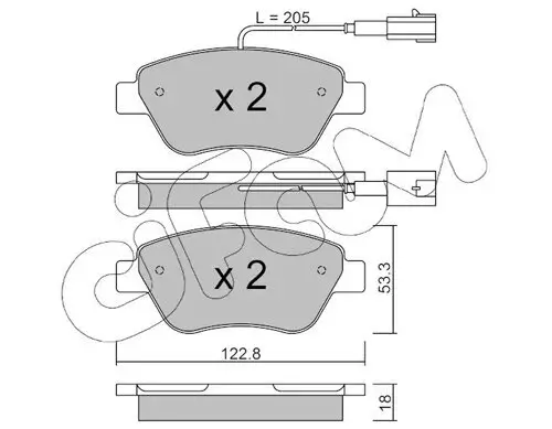 Bremsbelagsatz, Scheibenbremse CIFAM 822-321-3 Bild Bremsbelagsatz, Scheibenbremse CIFAM 822-321-3