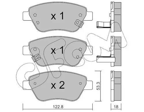 Bremsbelagsatz, Scheibenbremse Vorderachse CIFAM 822-321-4