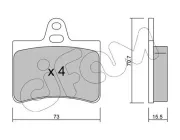 Bremsbelagsatz, Scheibenbremse Hinterachse CIFAM 822-333-0