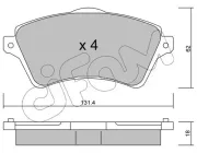Bremsbelagsatz, Scheibenbremse Vorderachse CIFAM 822-349-0