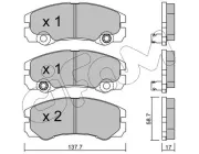 Bremsbelagsatz, Scheibenbremse Vorderachse CIFAM 822-357-1