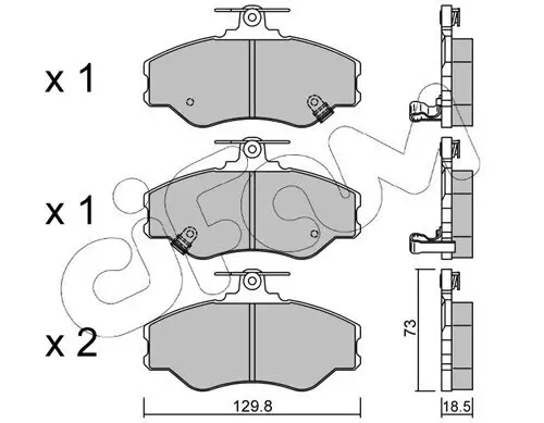 Bremsbelagsatz, Scheibenbremse Vorderachse CIFAM 822-366-0