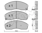 Bremsbelagsatz, Scheibenbremse Vorderachse CIFAM 822-374-0