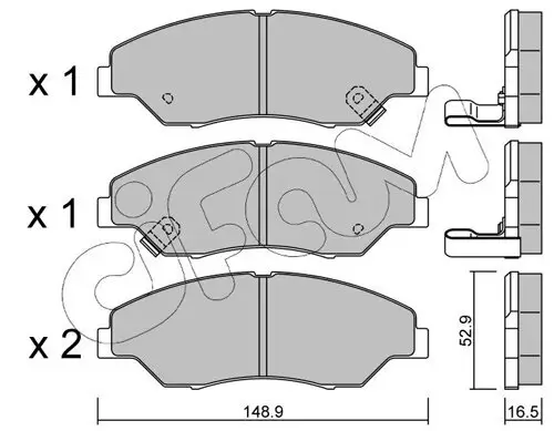 Bremsbelagsatz, Scheibenbremse CIFAM 822-376-0 Bild Bremsbelagsatz, Scheibenbremse CIFAM 822-376-0