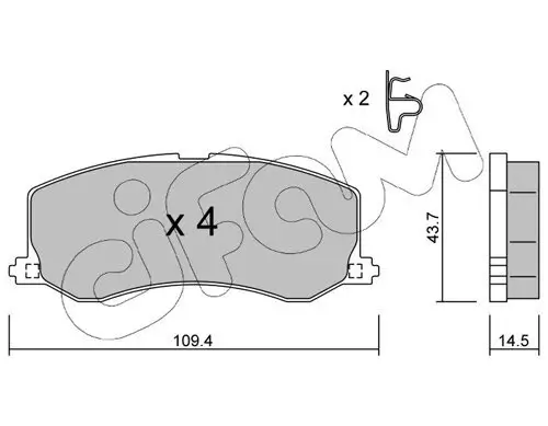 Bremsbelagsatz, Scheibenbremse CIFAM 822-417-0