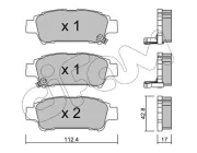 Bremsbelagsatz, Scheibenbremse Hinterachse CIFAM 822-428-0