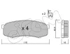 Bremsbelagsatz, Scheibenbremse Hinterachse CIFAM 822-432-0