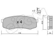 Bremsbelagsatz, Scheibenbremse Hinterachse CIFAM 822-432-0