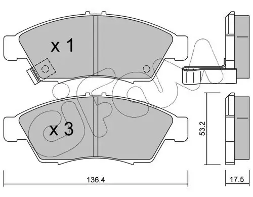 Bremsbelagsatz, Scheibenbremse CIFAM 822-437-0 Bild Bremsbelagsatz, Scheibenbremse CIFAM 822-437-0