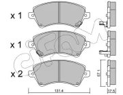 Bremsbelagsatz, Scheibenbremse CIFAM 822-446-0