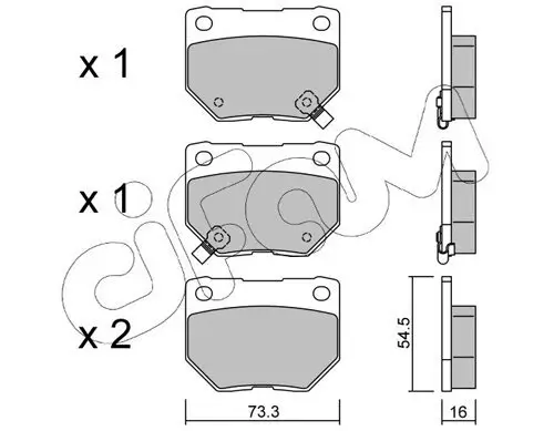 Bremsbelagsatz, Scheibenbremse CIFAM 822-501-0