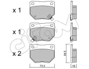 Bremsbelagsatz, Scheibenbremse CIFAM 822-501-0