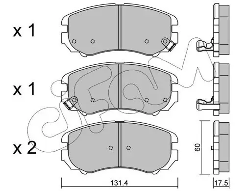 Bremsbelagsatz, Scheibenbremse CIFAM 822-503-0