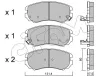 Bremsbelagsatz, Scheibenbremse Vorderachse CIFAM 822-503-0