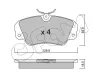 Bremsbelagsatz, Scheibenbremse Vorderachse CIFAM 822-538-0