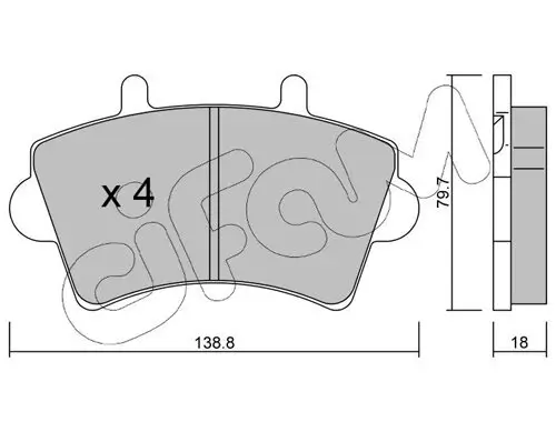 Bremsbelagsatz, Scheibenbremse CIFAM 822-545-0 Bild Bremsbelagsatz, Scheibenbremse CIFAM 822-545-0