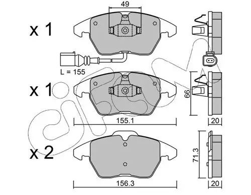 Bremsbelagsatz, Scheibenbremse CIFAM 822-548-0 Bild Bremsbelagsatz, Scheibenbremse CIFAM 822-548-0