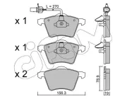 Bremsbelagsatz, Scheibenbremse Vorderachse CIFAM 822-550-0