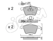 Bremsbelagsatz, Scheibenbremse Vorderachse CIFAM 822-550-1